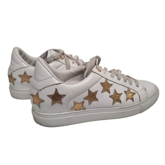 Zadig & Voltaire ZV1747 Smooth Calfskin Star Sneakers Size 40/ 9 US - Picture 8 of 9